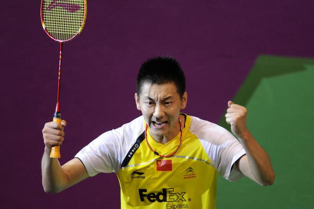 ROCK SOLID: China's Jin Chen played a consistent game to beat Taufik Hidayat in the final. 
