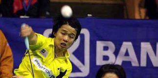 Chin Eei Hui foreground and Wong Pei Tty in action in this file picture. Eei Hui will not forget her 27th birthday on Friday. Eei Hui, who is making a comeback from a back injury, and Wong Pei Tty pulled off a stunning 21-14, 9-21, 21-18 win over South Koreans Lee Hyo-jung-Lee Kyung-won in the quarter-finals of the Indonesian Open in Jakarta. It was the Malaysian&rsquo;s first win over the South Koreans in seven years.