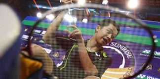Looking for revenge: Indonesia&rsquo;s Taufik Hidayat during a training session at the City Stadium in Johor Baru yesterday. Taufik lost to Lee Chong Wei in the final of the Indonesian Open on Sunday.