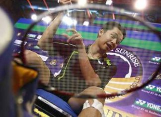 Looking for revenge: Indonesia&rsquo;s Taufik Hidayat during a training session at the City Stadium in Johor Baru yesterday. Taufik lost to Lee Chong Wei in the final of the Indonesian Open on Sunday.