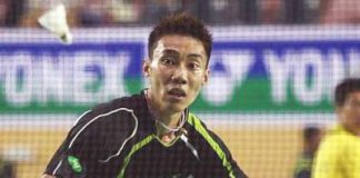 Right on track: Lee Chong Wei outplayed China&rsquo;s Zhou Wenlong 21-18, 21-4 to march into the quarter-finals.