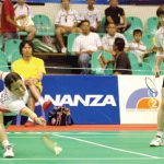 Seiko Yamada and Yuka Hayashi of Japan in action in women&rsquo;s doubles