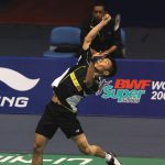 Malaysia’ Lee Chong Wei competes during men’s singles second round match against England’s Rajiv Ouseph at 2009 China Masters in Changzhou, east China’s Jiangsu Province, on Sept. 17, 2009. Lee won 2-0.