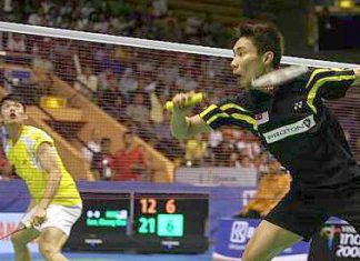 The fight is on: Chong Wei (right) and Lin Dan will be taking part in the Hong Kong Open. Chong Wei is returning to action after a two-month break.
