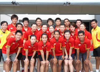 The national badminton team that went to the 2009 SEA Games in Laos.