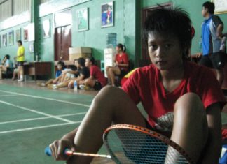 Shinta waiting for training to begin.