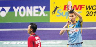 Lee Chong Wei defeated Sony and moved into the quarter-finals