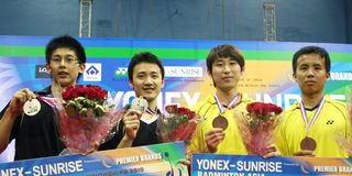 Chen Hung-ling and Lim Yu-lang, who were seeded first, lost 12-19, 12-21, 21-17 to fifth-seeded Cho Gun-woo and Yoo Yeon-seong.