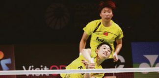 China&rsquo;s Wang Xiaoli (back) and Yu Yang won their sixth international title in eight years after beating Tian Qing-Zhao Yunlei 22-20, 21-16 yesterday.