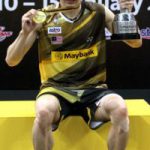 Home comfort: Lee Chong Wei with the trophy and medal he received for winning the Malaysia Open yesterday. Chong Wei defeated Japan&rsquo;s Kenichi Tago 21-6, 21-13 in the final.