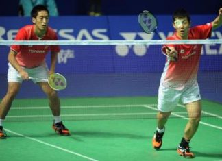 No pushovers: Japan&rsquo;s Hirokatsu Hashimoto (right) and Noriyasu Hirata are among the world&rsquo;s top 15 men&rsquo;s doubles pairs.