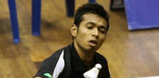 Great run: Iskandar Zulkarnain Zainuddin is through to the final after beating senior Chan Kwong Beng in the Selangor Open.