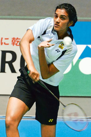 Volley under way: P.V. Sindhu.