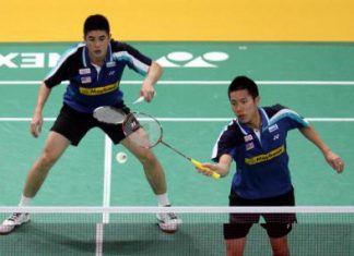 Confident: Men&rsquo;s doubles pair Goh V Shem (right) and Lim Khim Wah are hoping that their partnership will be even more successful in the Year of the Snake.