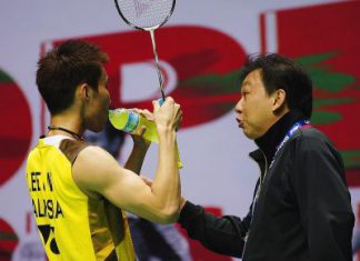 Working hard: Coach Tey Seu Bock is optimistic that Lee Chong Wei will live up to expectations during the All-England Championships in Birmingham from March 5-10.