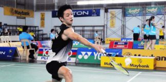 Not good enough: Liew Daren put up a fighting display before going down to China&rsquo;s Chen Jin 15-21, 21-19, 11-21 at the National Indoor Arena in Birmingham.