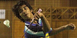 Through: Nur Mohd Azriyn Ayob beat Indonesia&rsquo;s Wibowo Henrikho in the first round of the Malaysian Open Grand Pix Gold Tuesday.