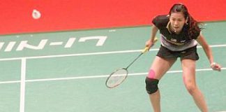 Floored: Chan Peng Soon (left) and Goh Liu Ying fail to return a shot to Germany&rsquo;s Micheal Fuchs and Birgit Michels during their Sudirman Cup match on Tuesday.