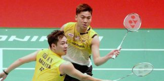 Koo Kien Keat (front) and Tan Boon Heong have been given an easier run to the quarter-finals of the World Championships.