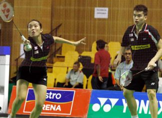 Tan Aik Quan (right) and Lai Pei Jing are the second ranked mixed pair in Malaysia.