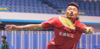 Formidable foe: Lin Dan of China.
