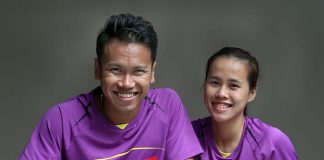 Singapore shuttlers Vanessa Neo (right) and Danny Bawa Chrisnanta's campaign at the badminton world championships have come to an end, after the mixed doubles pair lost in their opening match to South Korea's Shin Baek Choel and Eom Hye Won on Tuesday, Aug 6, 2013.