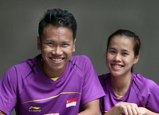Singapore shuttlers Vanessa Neo (right) and Danny Bawa Chrisnanta's campaign at the badminton world championships have come to an end, after the mixed doubles pair lost in their opening match to South Korea's Shin Baek Choel and Eom Hye Won on Tuesday, Aug 6, 2013.