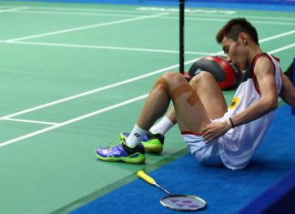 Down but not out: World No.1 Lee Chong Wei now has his sights on next year's World Badminton Championships in Copenhagen, Denmark.