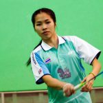 In this Friday, Aug. 16,2013 photo, Thailand's Ratchanok Inthanon serves during a training session in Bangkok, Thailand. The Thai teenager last week became the youngest-ever world badminton champion, and the first Thai player to win a world title.