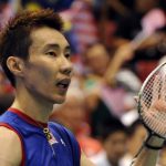 Top-seeded Lee Chong Wei acknowledges the cheers after his victory over Kenichi Tago in the men's singles final match at the Japan Open. Lee won 23-21, 21-17.