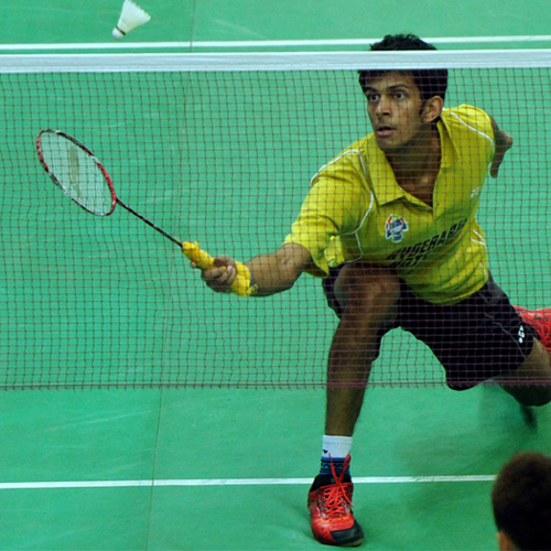 Ajay Jayaram, who won the second men's singles and secured the victory for the Hyderabad Hotshots