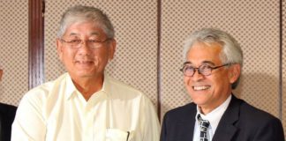 Tan Aik Mong (left) with BAM president Tengku Tan Sri Mahaleel Tengku Ariff after the council meeting. Aik Mong will now be in charge of coaching, training, development and tournament plans.