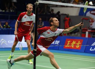 Mathias Boe-Carsten Mogensen in a file photo. The pair have played 343 matches together and won a silver medal at the London Olympics.