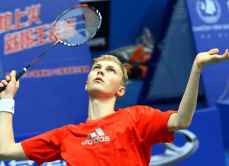 Viktor Axelsen in a file photo. He was trounced by Lee Chong Wei 21-11, 21-17 in the Denmark Open second round.