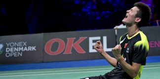 Chen Long reacts after winning the Denmark Open final against Lee Chong Wei. He has pulled out of the French Open, clearing the path for Chong Wei.