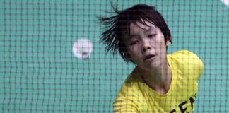 A file photo of junior shuttler Goh Jin Wei. The Malaysian darling made her much-awaited debut at the World Junior Badminton Championships in Bangkok, helping the team to beat the Philippines 5-0.