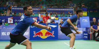 Koo Kien Keat-Tan Boon Heong in a file photo. The pair beat team-mates Hoon Thien How-Tan Wee Kiong 21-19, 15-21, 21-18 in the French Open semi-final.