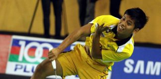 Mohd Arif Abdul Latif. The former international is the last man standing in the men's singles event of the Malaysia International Challenge. He faces Ashton Chen of Singapore on Saturday for a place in the final.