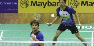 New doubles pair Chooi Kah Ming (right) and Teo Ee Yi are poised to capture their first title together when they take on Selvanus Geh-Alfian Eko Prasetya of Indonesia in the final of the Malaysian International Challenge on Sunday.