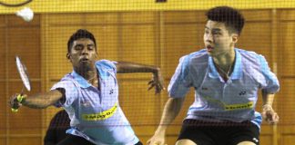 Darren Isaac Devadass-Ong Yew Sin in a file photo. The pair lost to Taiwan's Tien Tzu-chieh-Wang Chi-lin 18-21, 21-15, 19-21 in the boys' doubles quarter-finals.