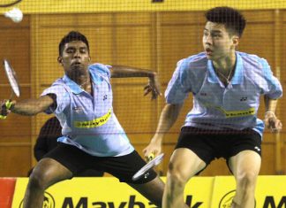 Darren Isaac Devadass-Ong Yew Sin in a file photo. The pair lost to Taiwan's Tien Tzu-chieh-Wang Chi-lin 18-21, 21-15, 19-21 in the boys' doubles quarter-finals.