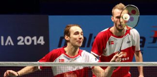 Danish pair Mathias Boe-Carsten Mogensen defeated South Koreans Ko Sung-hyun-Lee Yong-dae to win their Group B tie 21-16, 21-19.