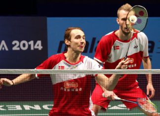 Danish pair Mathias Boe-Carsten Mogensen defeated South Koreans Ko Sung-hyun-Lee Yong-dae to win their Group B tie 21-16, 21-19.