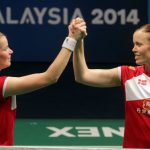 Denmark&rsquo;s world No. 2 women&rsquo;s pair of Christinna Pedersen-Kamilla Rytter Juhl. They were all smiles after finally getting the better of world champions Wang Xiaoli-Yu Yang for the first time.