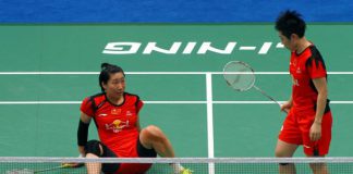 Top seed Wang Xiaoli (left) and Yu Yang of China have withdrawn from the Malaysian Open badminton championships which begins on Wednesday.