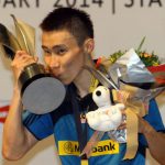 Undisputed. National and world No.1 badminton player Lee Chong Wei kisses the Malaysian Open trophy after securing his record 10th home title on Sunday. he beat Indonesian Tommy Sugiarto in straight sets in the final.