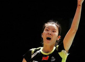 China's Li Xuerui screams in delight after clinching her first Malaysian Open title on Sunday. She defeated compatriot Wang Shixian in the final.