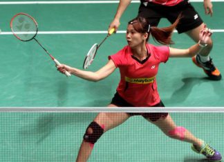 Goh Liu Ying is relieved that she and her partner Chan Peng Soon, as well as her knee, made it through the first round of the Maybank Malaysian Open.