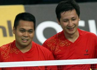 A file picture of Markis Kido (left). He now partners Gideon Markus Fernaldi in the men's doubles.