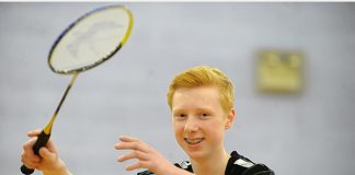 MEDAL JOY: Jack Buckley had an excellent 2013 in the world of badminton with local, county and England success.